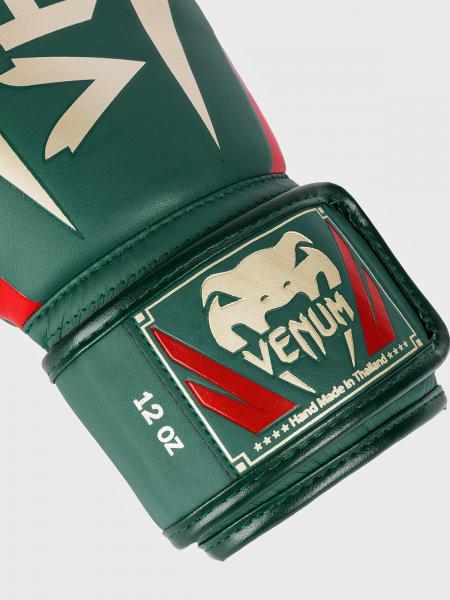 Перчатки боксерские Venum Elite Green/Gold/Red