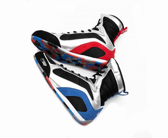 C416 Боксерки Clinch Olimp LE 2.0 черно-серебристо-сине-красные NEW