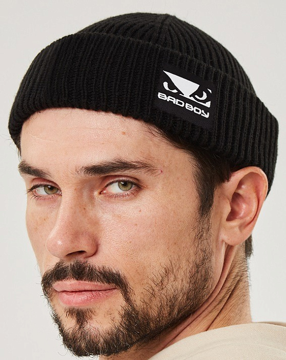 Шапка докер Bad Boy черный/белый