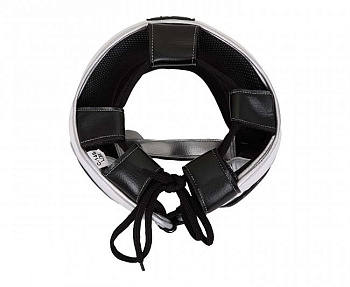 C149 Шлем для единоборств с бампером Clinch Face Guard бело-серебристый