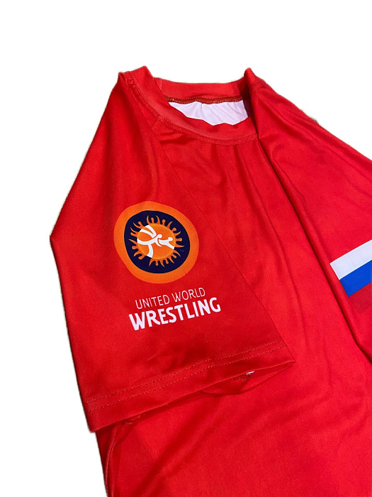 Рашгард короткий рукав детский RUS красный