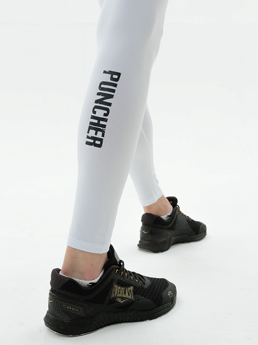 Компрессионные штаны Puncher Logo 5.0 white