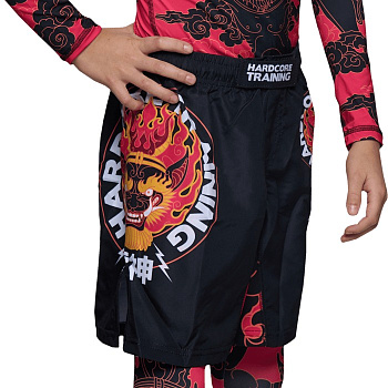Детские шорты Hardcore Training Raijin Black/Red