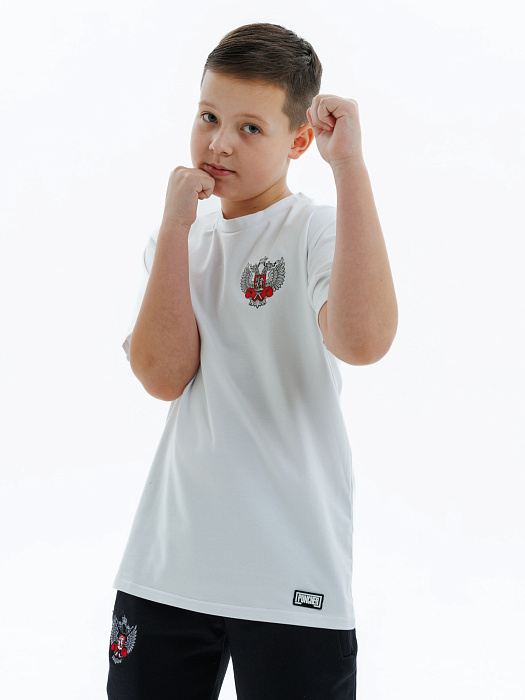 Футболка детская Puncher ФБ России 5.0 белая