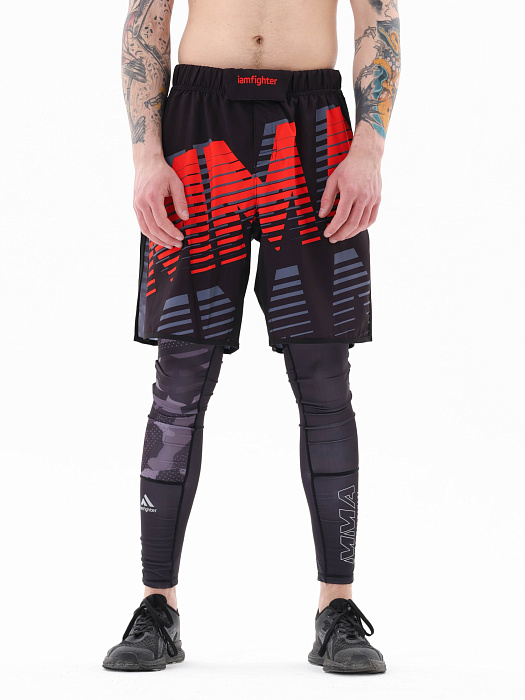Шорты I Am Fighter MMA red