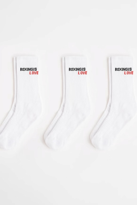 Носки Boxing Is Love Crew (Белый, M)