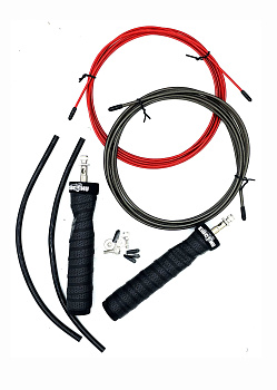 53-12 Kiboshu Скакалка Скоростная с двуя шнурами/Черный/Метал