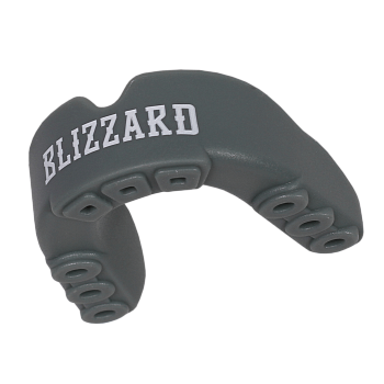 Защита рта (капа) FLAMMA - BLIZZARD GRAY с футляром (гель+резина, взрослый, Серый/желтый) 