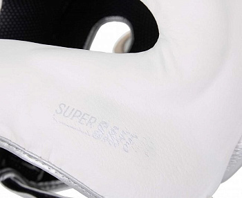 C149 Шлем для единоборств с бампером Clinch Face Guard бело-серебристый