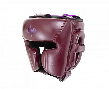 C162 Шлем боксерский Clinch Undefeated бордовый