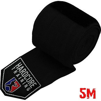 Боксерские бинты Hardcore Training Superior Black 5м