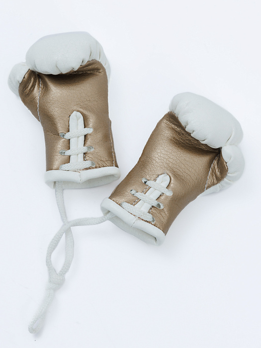 Сувенирные перчатки Puncher Бело Золотые