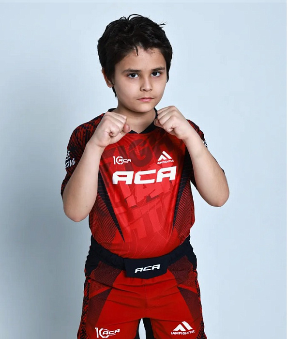 Футболка детская спортивная ACA ММА красная