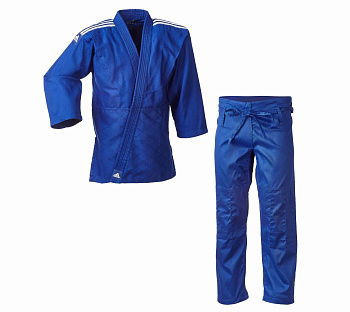 J350B КИМОНО ДЛЯ ДЗЮДО CLUB СИНЕЕ С БЕЛЫМИ ПОЛОСКАМИ  (БЕЗ ПОЯСА)