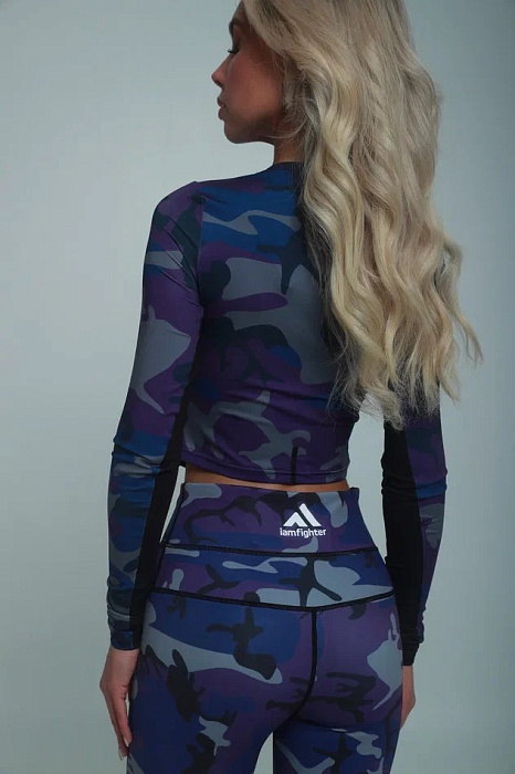 Рашгард тренировочный женский I AM Fighters, Military Purple