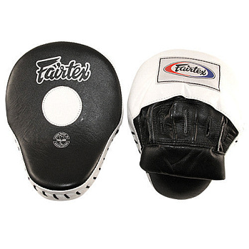 FMV9 Лапы для ударов руками. Изогнутые. Кожа. Черно-белые