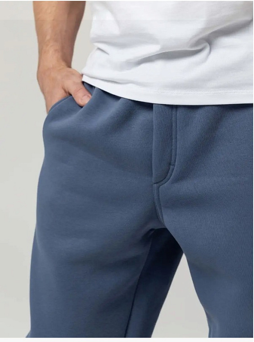 Штаны спортивные с начесом - PUNCHER 5531 индиго-серый