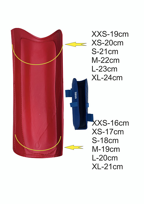 36-36 Kiboshu Защита голени G60S одобрен ФКР/Красный/Заменитель кожи