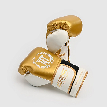 Боксерские перчатки Hardcore Training Revolution Gold/White PU