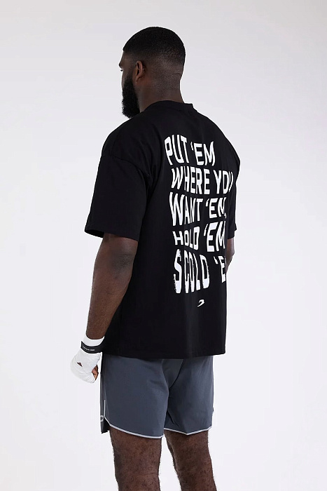 Футболка Hold 'Em Scold 'Em Oversized Черный