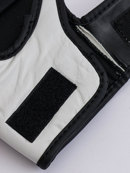 25-10 Kiboshu Перчатки ММА Training- Белые -Кожа 