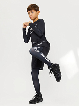 Детский Рашгард Bad Boy Origin New Rashguard Long Sleeves черный/белый 