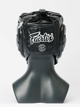 HG18 PRO Шлем тренировочный верх-шнуровка. Кожа. Цвет: Черный