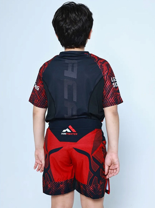 Футболка детская спортивная ACA ММА красная