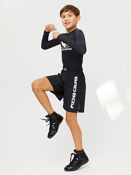 Детский Рашгард Bad Boy Origin New Rashguard Long Sleeves черный/белый 