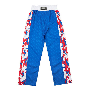 KBT-2089 Брюки для кикбоксинга синие