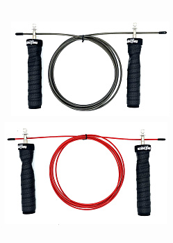 53-12 Kiboshu Скакалка Скоростная с двуя шнурами/Черный/Метал