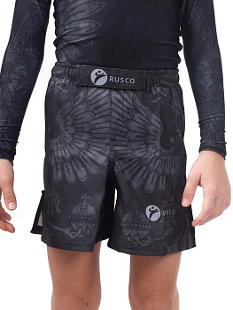 Шорты для MMA Rusco Sport BLACK HERB, детские 