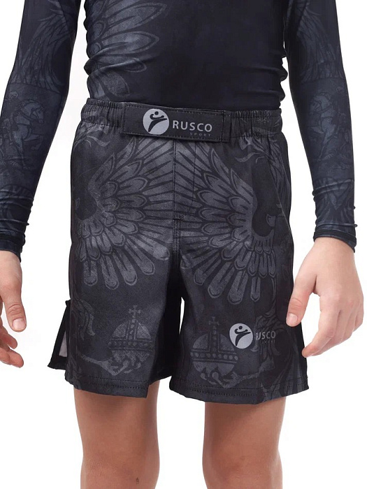 Шорты для MMA Rusco Sport BLACK HERB, детские 