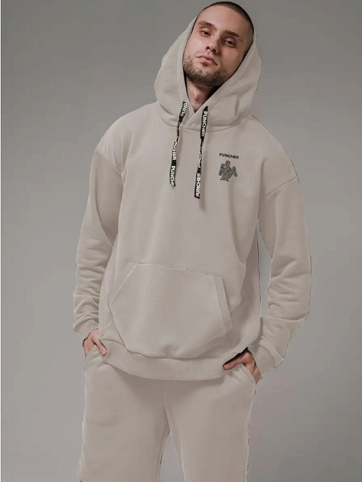 Худи оверсайз PUNCHER LOGO 5507L серый