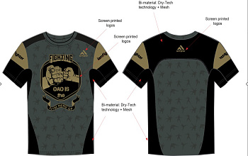 Тренировочный рашгард детский Father hero iamfighter серый