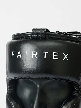 HG18 PRO Шлем тренировочный верх-шнуровка. Кожа. Цвет: Черный