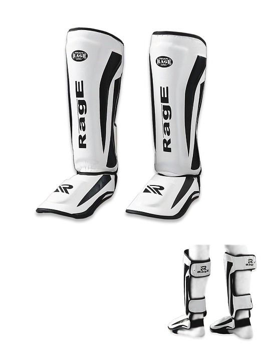 Защита голень-стопа Rage черно-белый