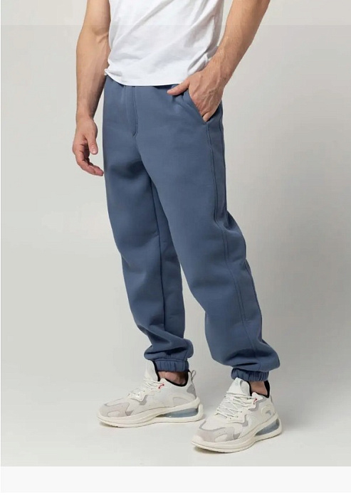 Штаны спортивные с начесом - PUNCHER 5531 индиго-серый