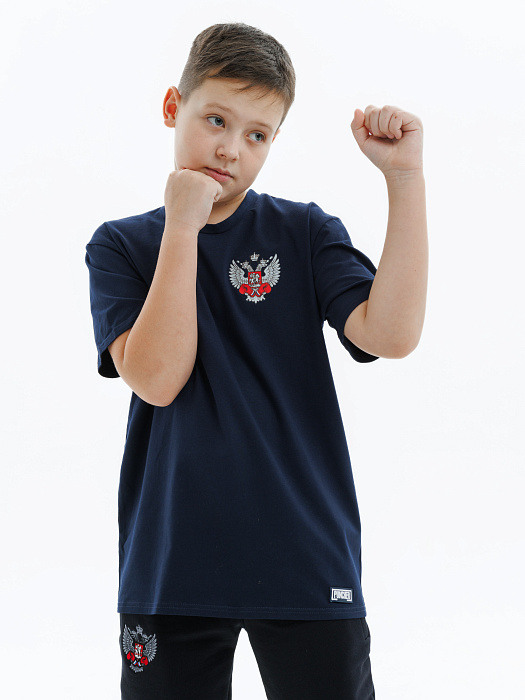 Футболка детская Puncher ФБ России 5.0 темно-синий