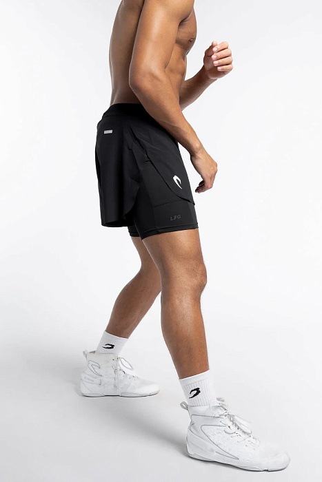 ШОРТЫ TUNERO 2 В 1 BOXRAW черный