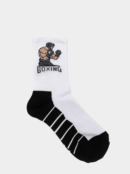 ISL0161 IMERA Boxing носки мужские спорт. бело-черные 