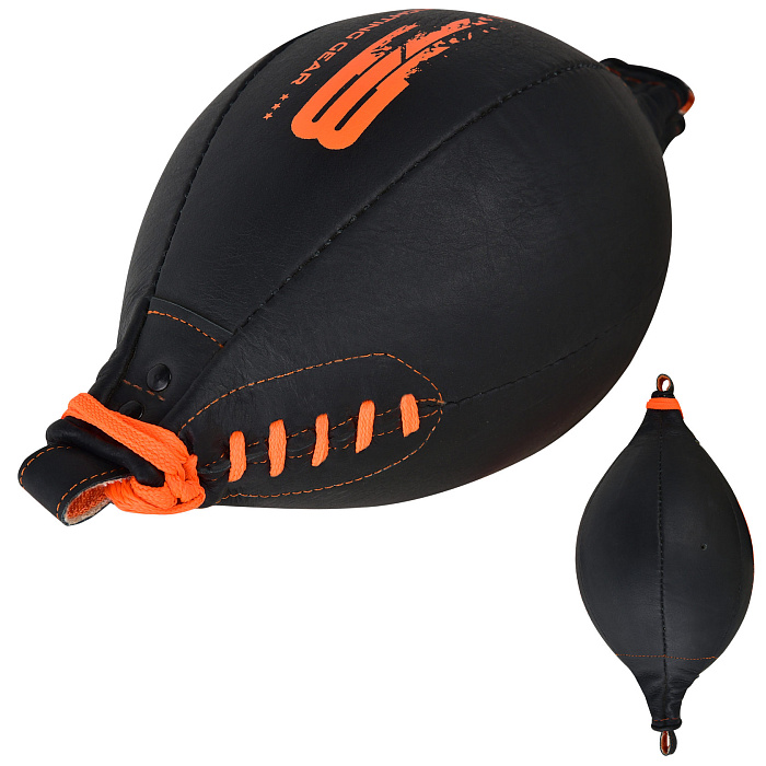 Груша на растяжках BoyBo Fire BPE450, кожа черно-оранжевый