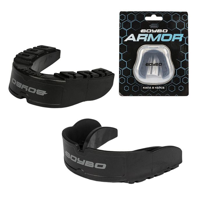 Капа BoyBo Armor MD255 Premium, одночелюстная, чёрный (ТАЙВАНЬ)