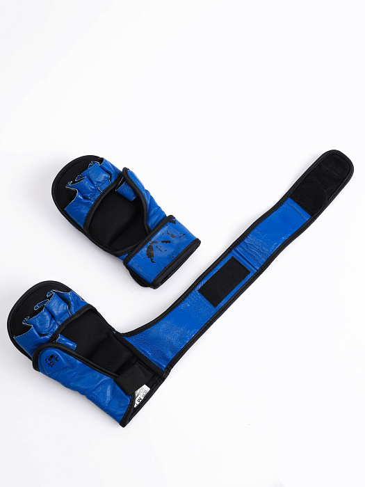 Перчатки HYBRID REVANSH СОЮЗ ММА РОССИИ, синий, кожа