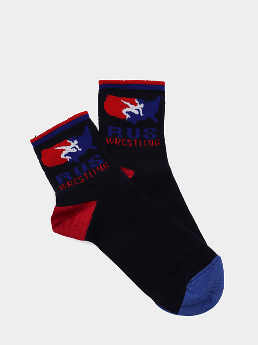 ISL0139 IMERA "RUS WRESTLING" носки муж. т.синий 