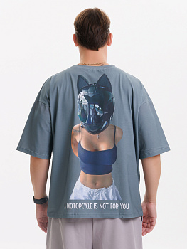 Футболка PUNCHER Motorcycle серая