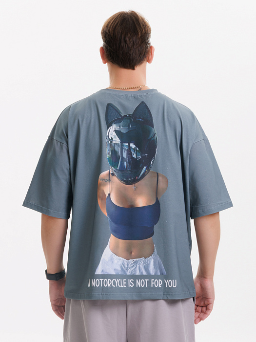 Футболка PUNCHER Motorcycle серая