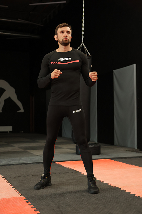 Компрессионные штаны 3.0 Puncher black-red