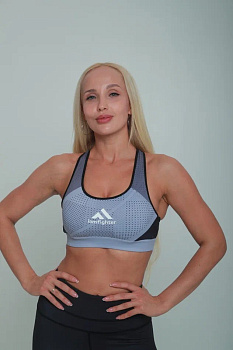 Тренировочный женский топ I AM Fighters, Gray/Black