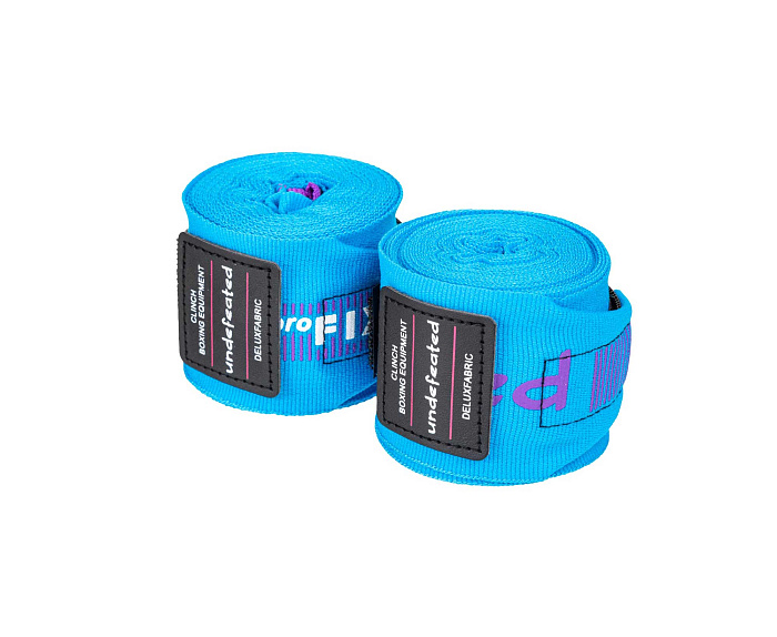 C240 Бинты боксерские Clinch Boxing Hand Wrap Undefeated светло-синие